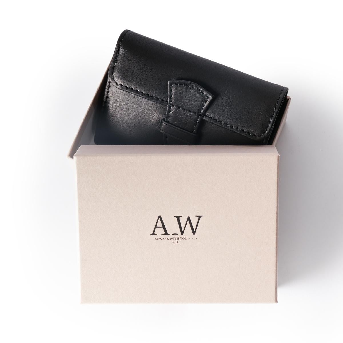 A_W アウ 三つ折り財布 ミニ財布 コンパクトウォレット アウ