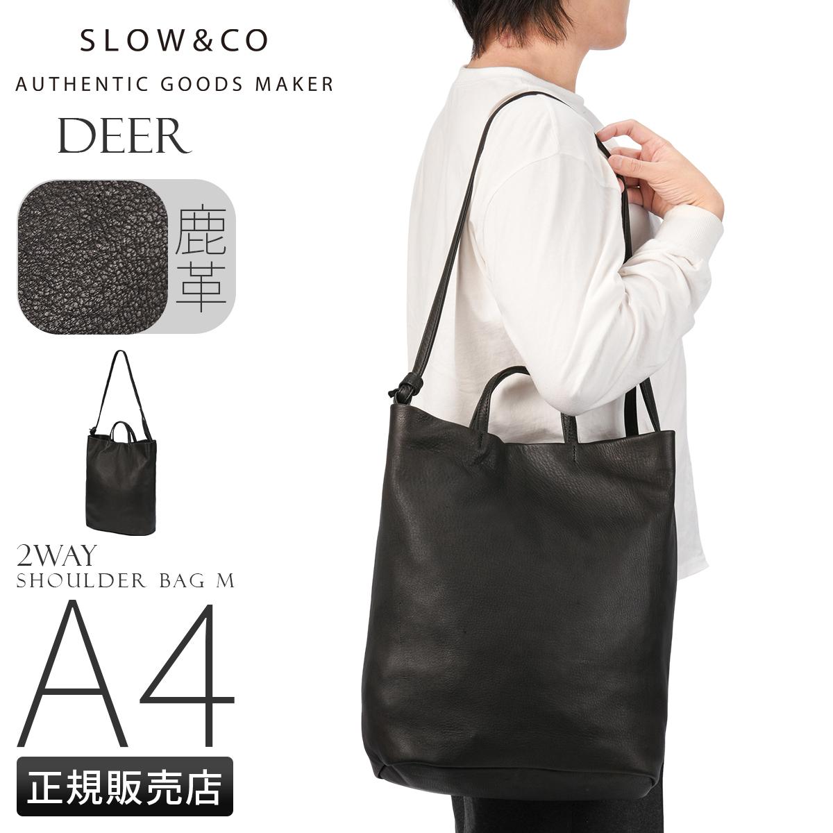 スロウ ディア 2WAY トートバッグ ショルダーバッグ A4 Mサイズ 鹿革