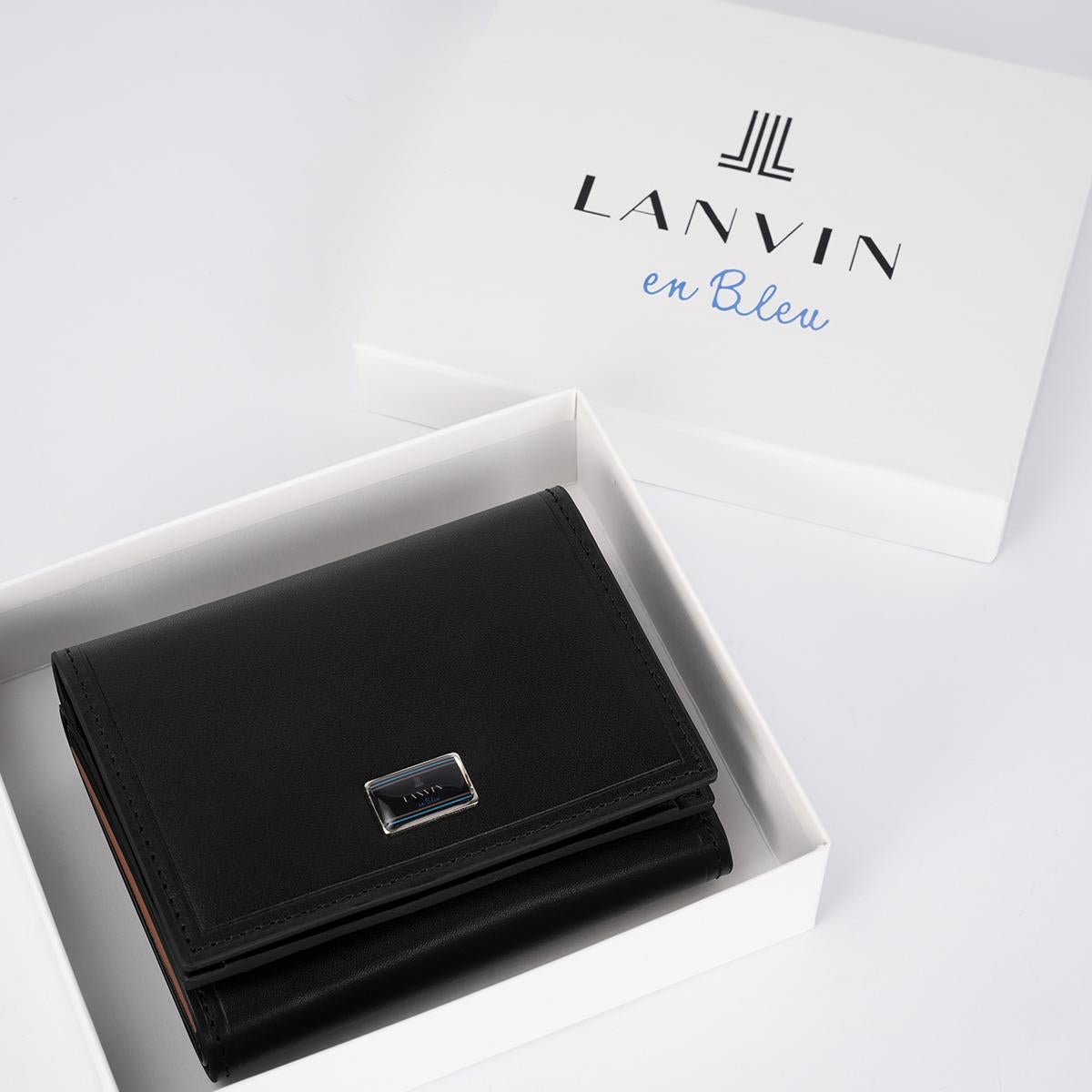 ☆箱付き⭐︎LANVIN en Bleu 三つ折り財布 新品未使用 ランバンオンブルー ポワール 三つ折り財布 化粧箱付き LANVIN en Bleu