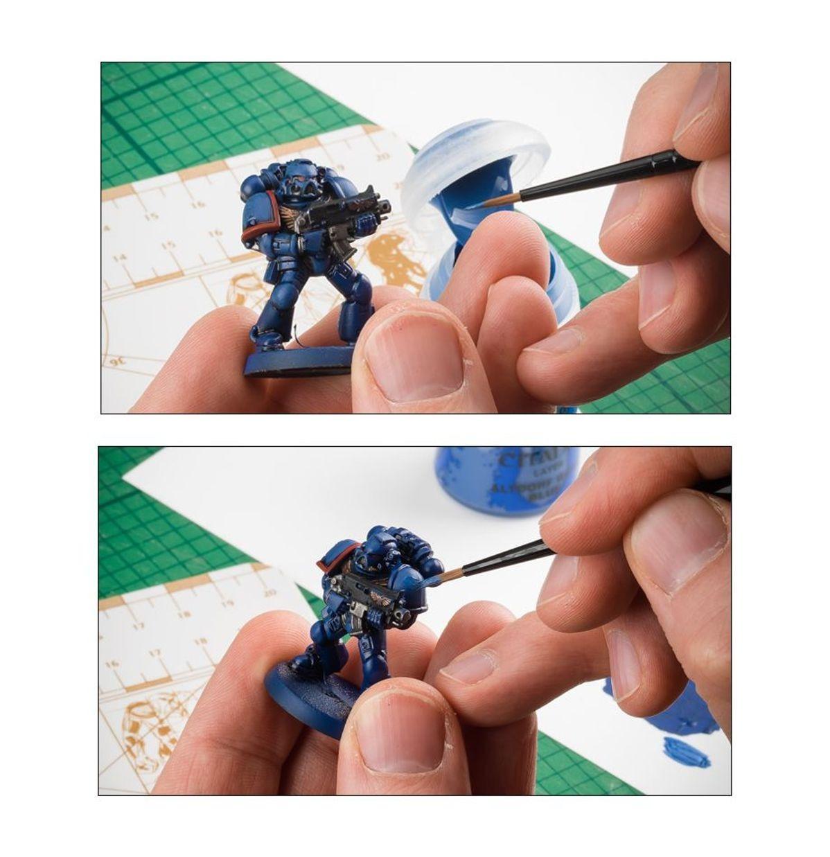 レイヤー ブラシ ・ M サイズ　6本セット　Warhammer　ウォーハンマー シタデル MEDIUM LAYER BRUSH レイヤーブラシ・Mサイズ 塗装 筆