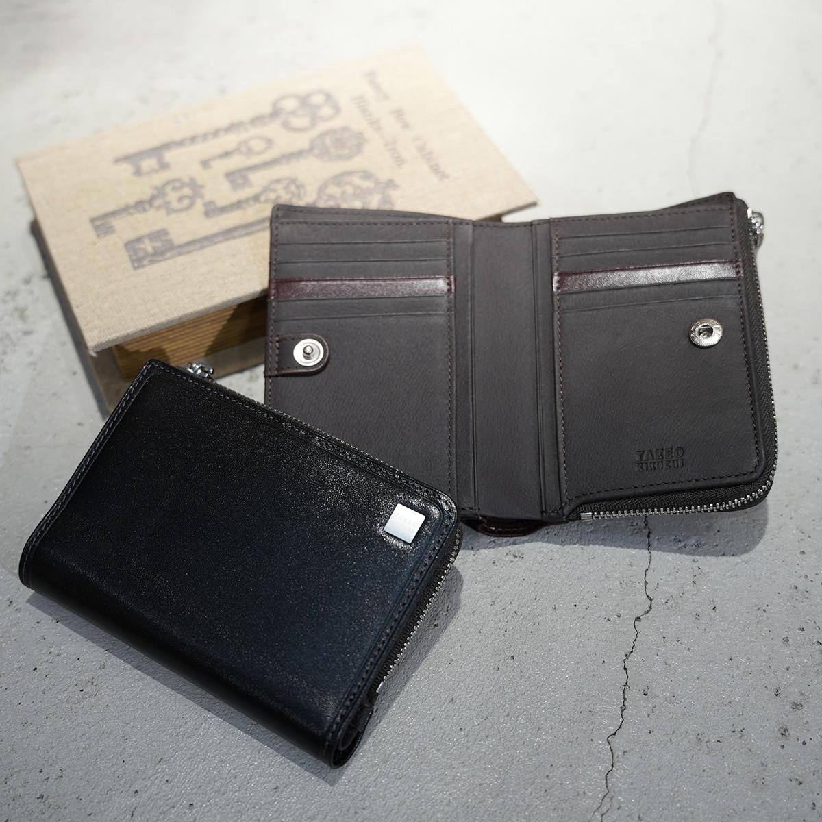 タケオキクチ ピエトロ ミドル財布 二つ折り財布 ファスナー TAKEO