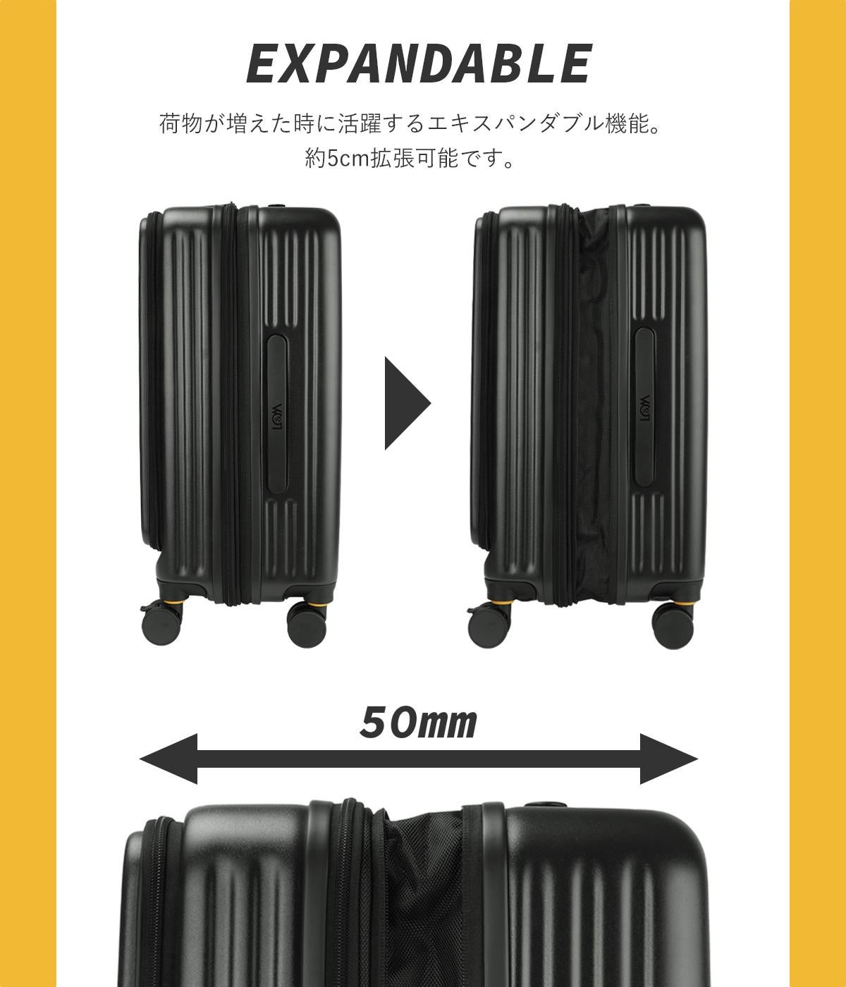 5LAKES＆MT ファイブレイクス スーツケース Mサイズ 45L/54L 拡張