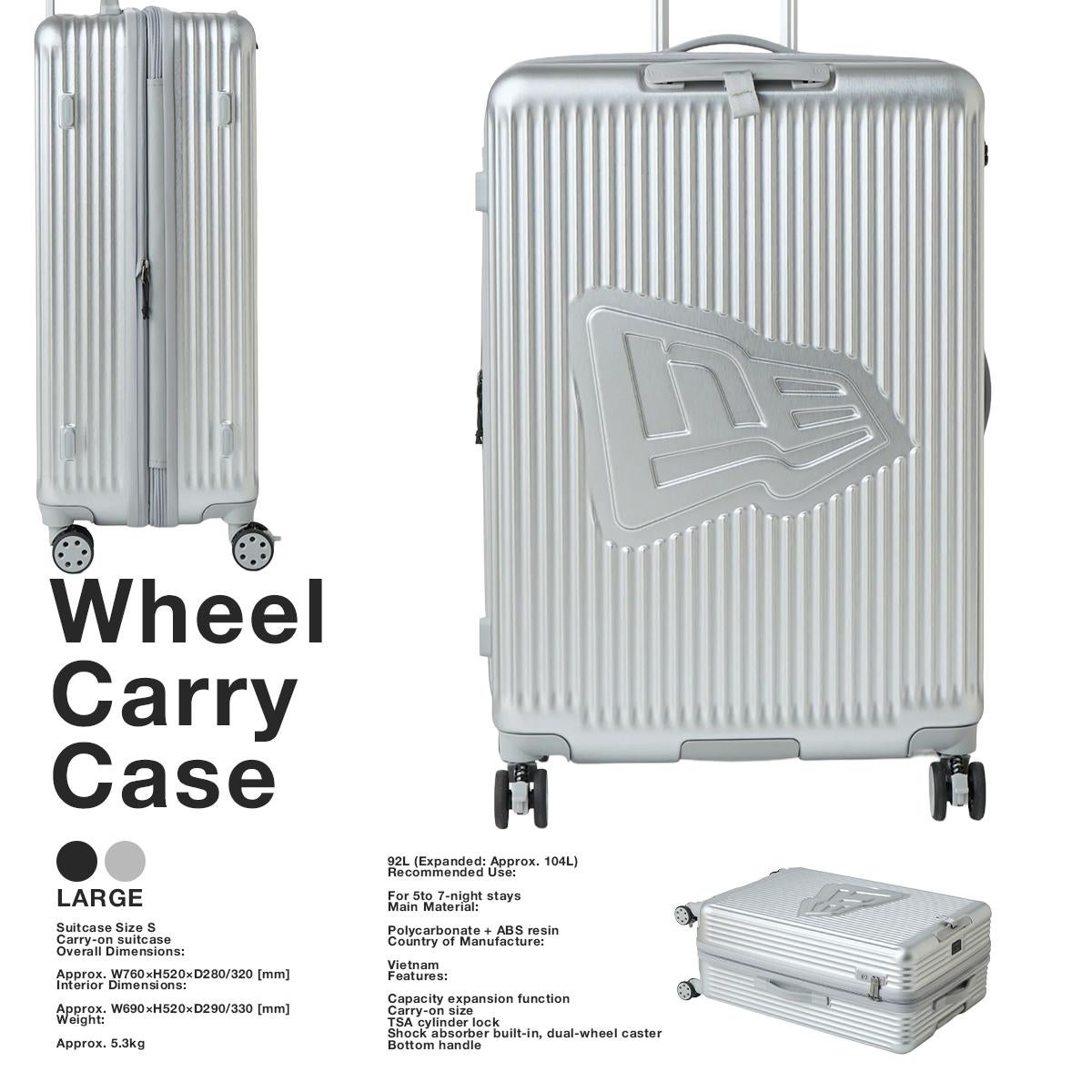 NEW ERA ニューエラ スーツケース Lサイズ 92L/104L 拡張機能 無料受託