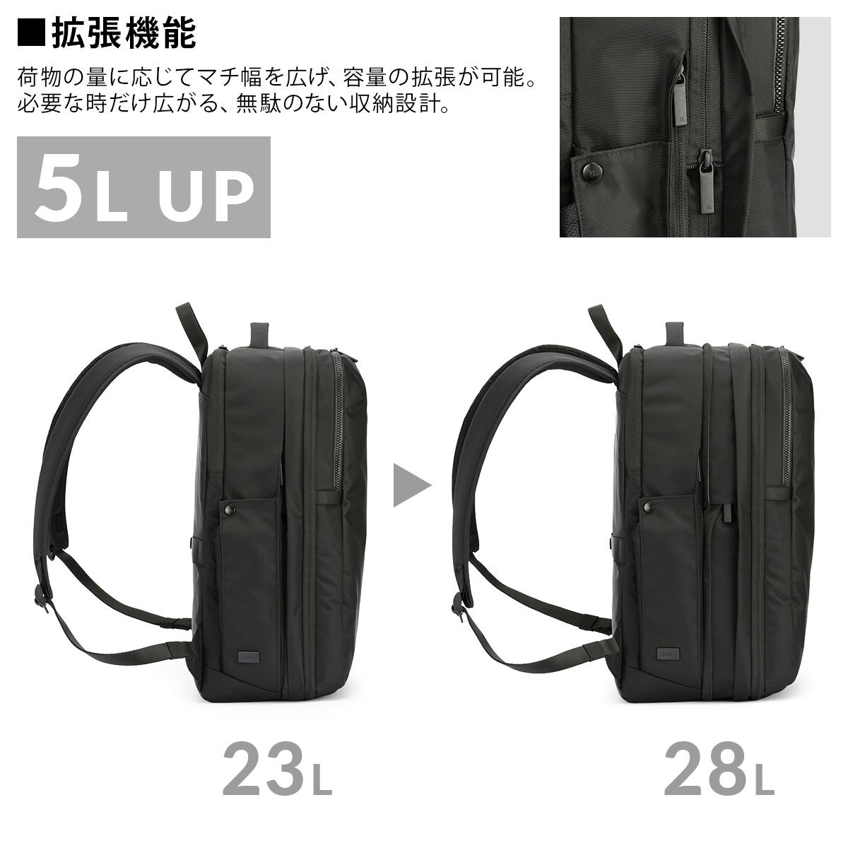 ジーンレーベル ネフィル ビジネスリュック A4 23L/28L 拡張 PC収納
