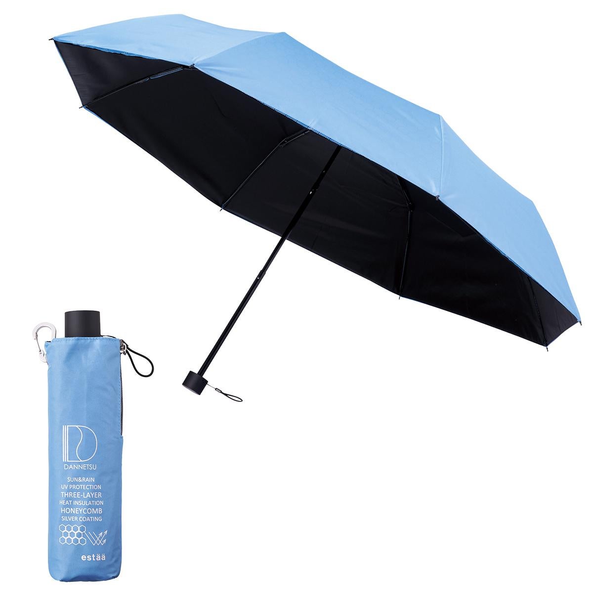 エスタ ダンネツパラソル 60cm 晴雨兼用 折りたたみ傘 遮熱 遮光 UV