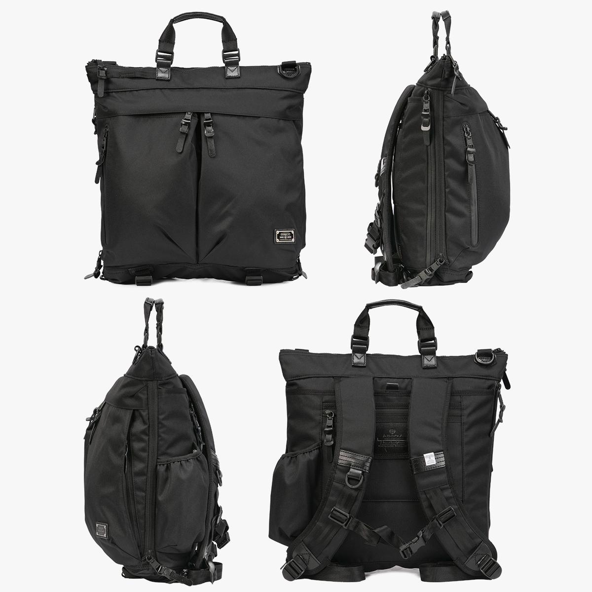 アッソブ コーデュラドビー ヘルメットバッグ 3WAY リュック トート