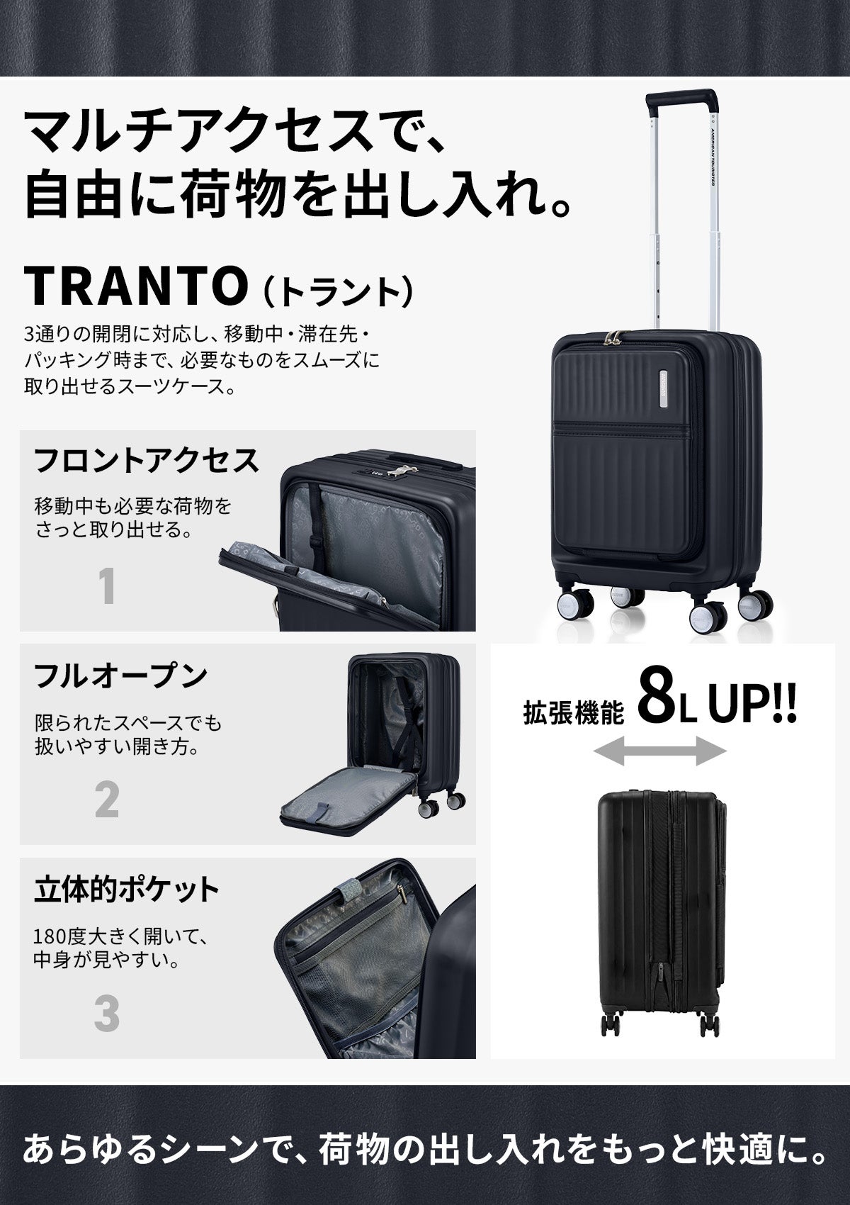 アメリカンツーリスター トラント スーツケース Sサイズ SS 機内