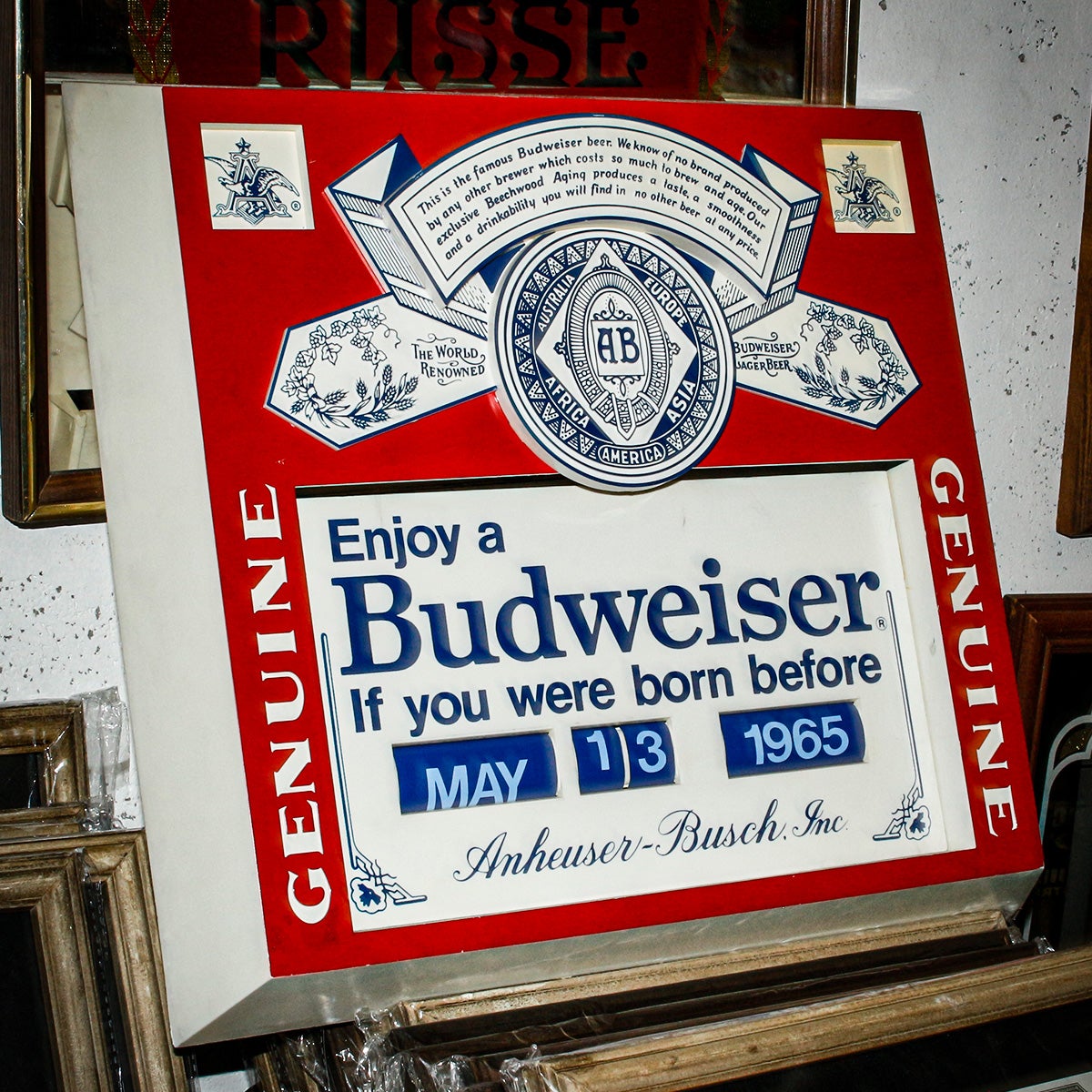 Budweiser バドワイザー バースデーカレンダー サインディスプレイ