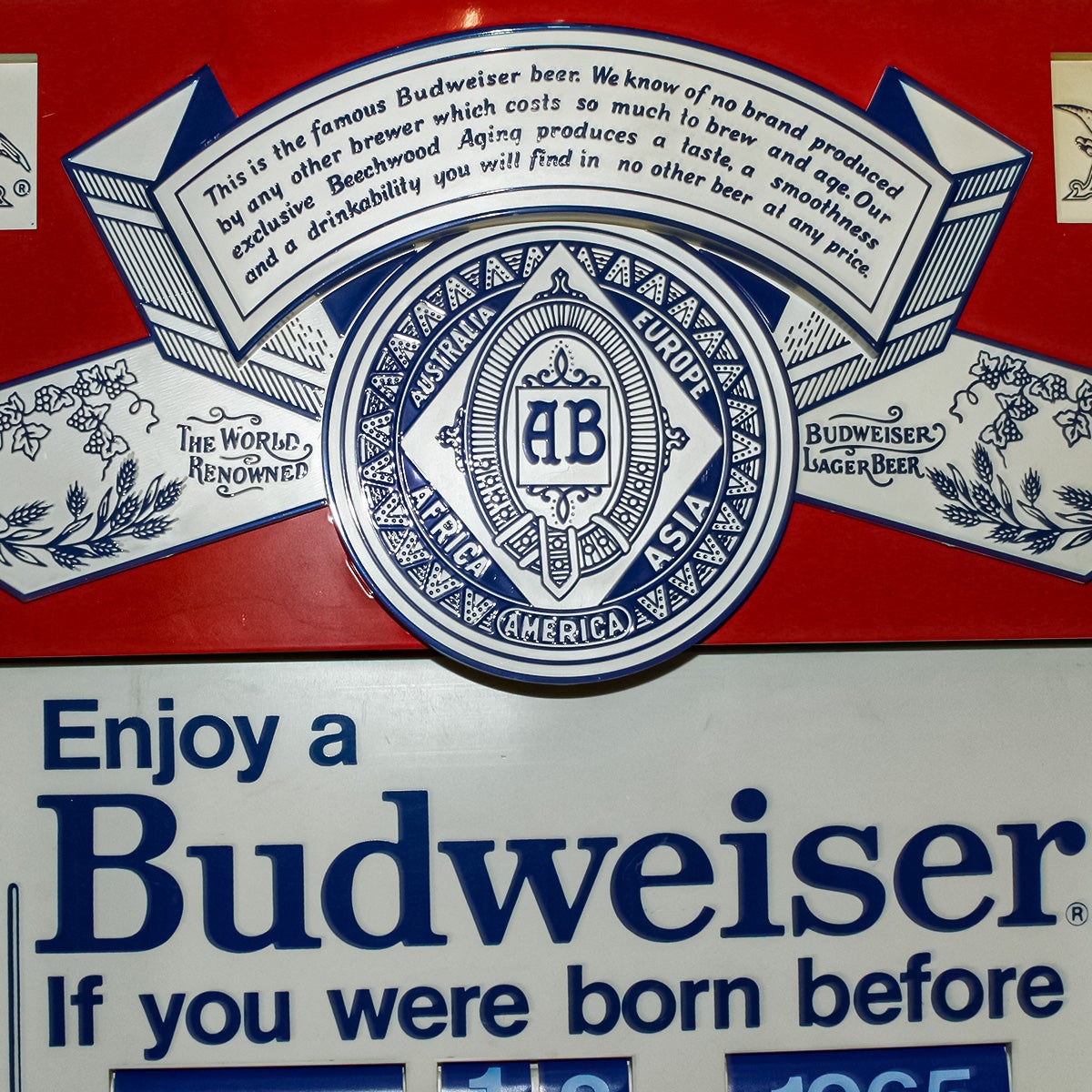 Budweiser バドワイザー バースデーカレンダー サインディスプレイ