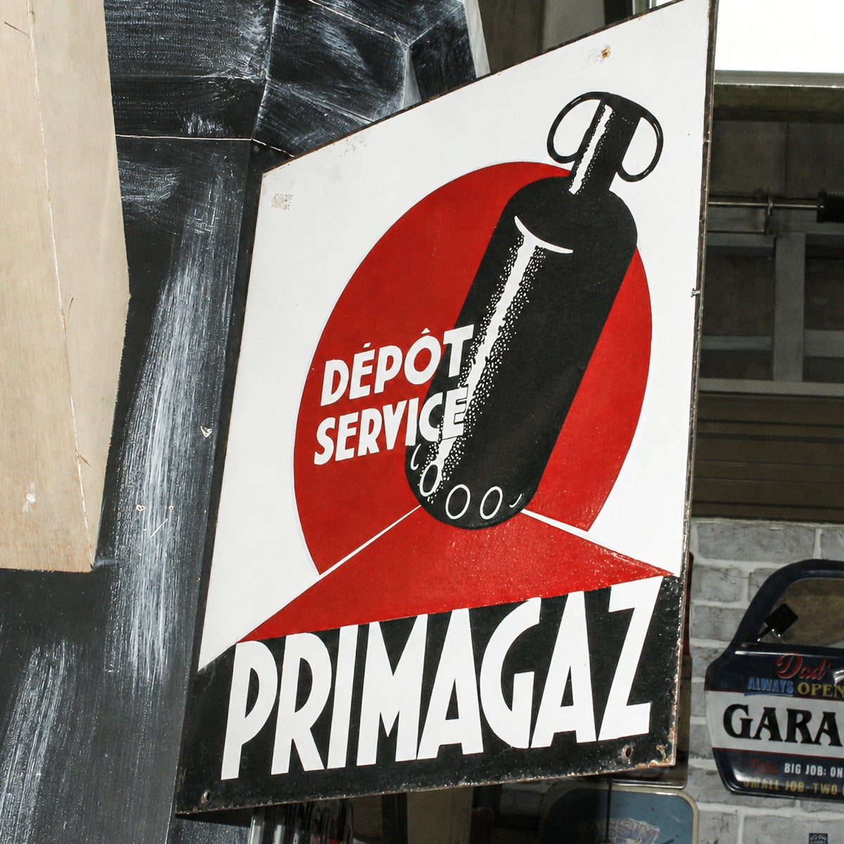 PRIMAGAZ DEPOT SERVICE フレンチ ヴィンテージ ホーローサイン RVA