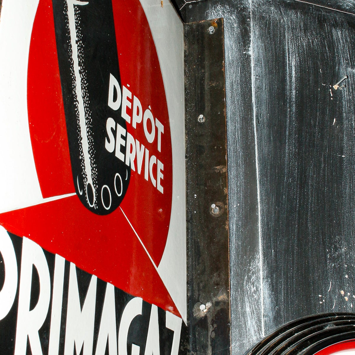 激レア　両面ロゴ　ホーローサイン PRIMAGAZ DEPOT SERVICE フレンチ ヴィンテージ ホーローサイン RVA