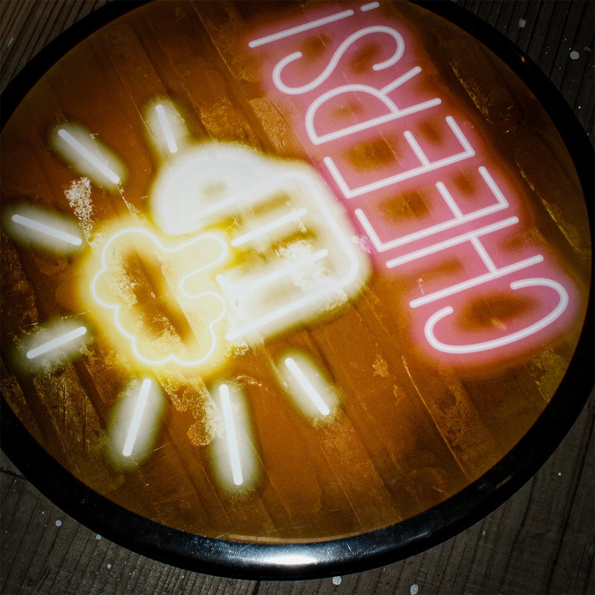 CHEERS! ビール ネオンサイン風 LEDウォールライト ラウンドタイプ US