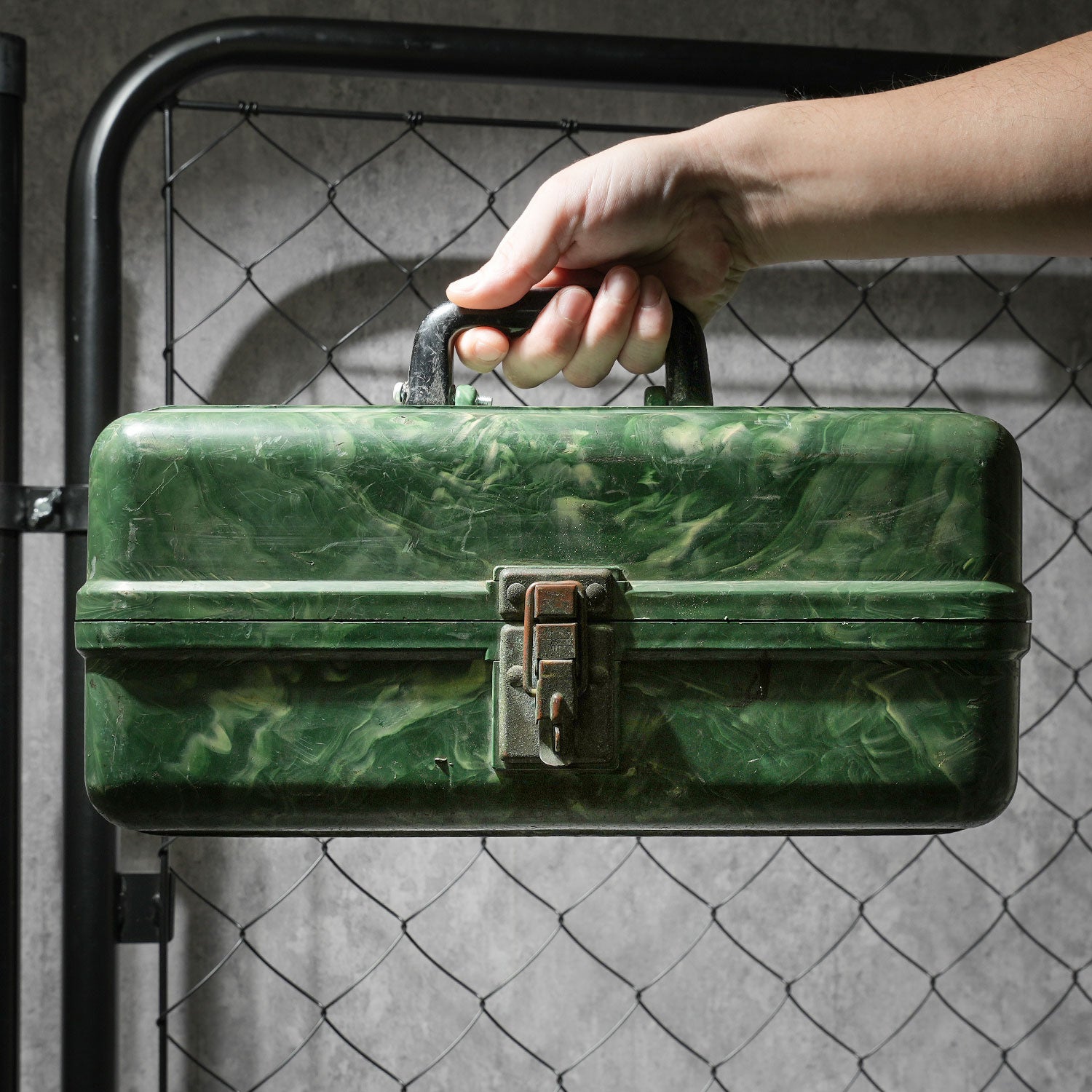 【未使用保管品 箱有 稼働】MIKIMOTO 4N20-0940 シェル文字盤 工具箱 ツールボックス TOOLBOX 道具箱 タックルボックス PLA TAK