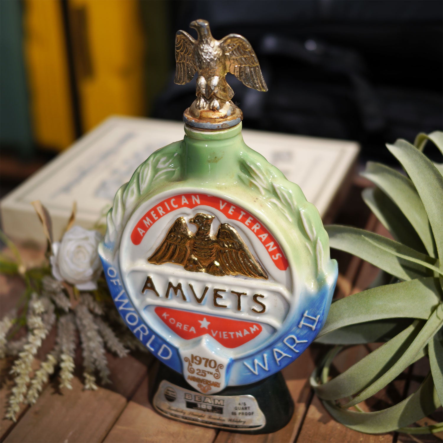 デキャンタ JIM BEAM ジムビーム ウイスキーボトル AMVETS 米軍退役
