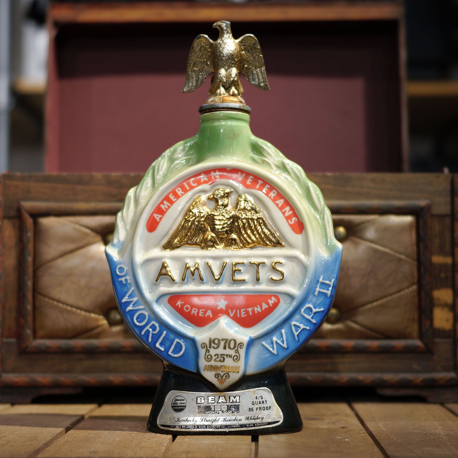 デキャンタ JIM BEAM ジムビーム ウイスキーボトル AMVETS 米軍退役