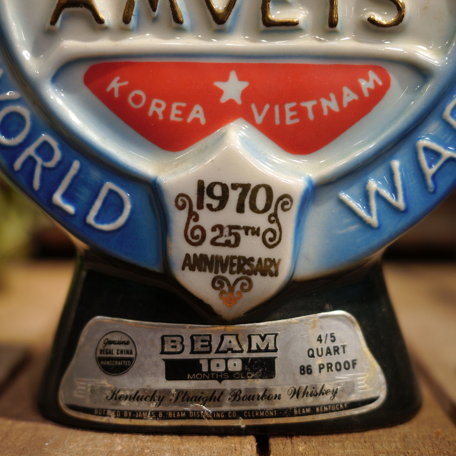 デキャンタ JIM BEAM ジムビーム ウイスキーボトル AMVETS 米軍退役