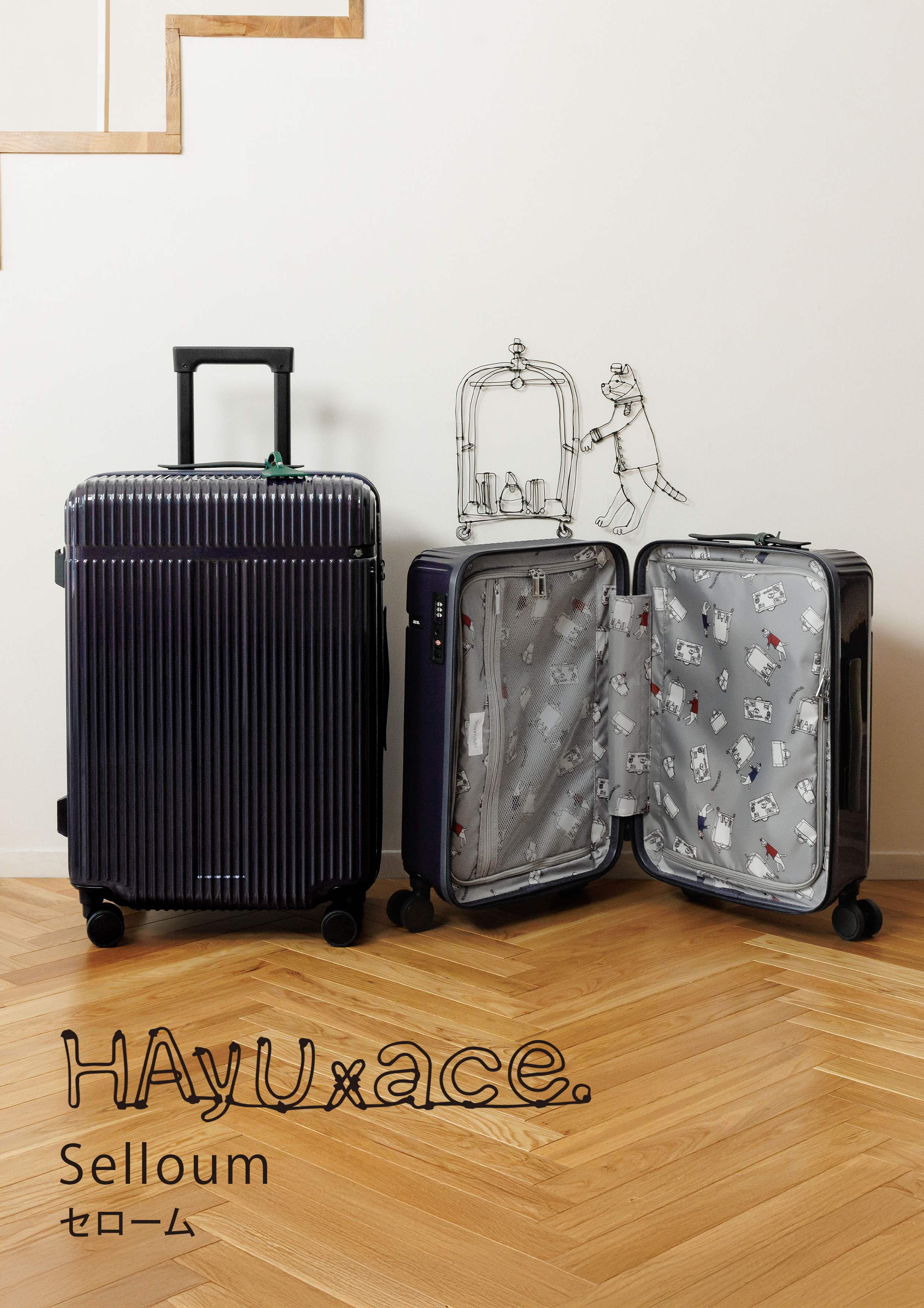 貴重Hime×aobouzu×valiemトリプルコラボ二点セット 検)バリエム エース トーキョーレーベル HAyU × ace. セローム スーツケース M